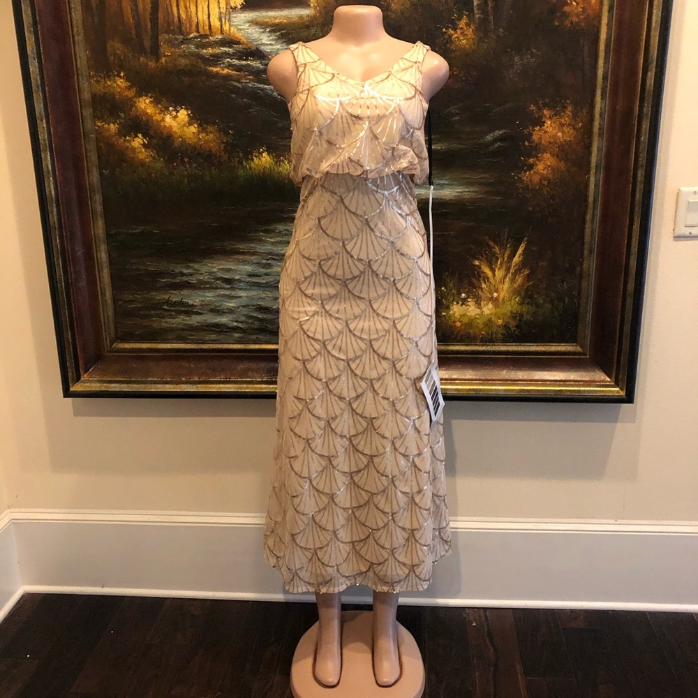 Sorella Vita Gold Sequin Bridesmaid Dress Size 12